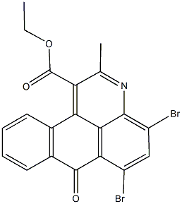 ethyl 4,6-dibromo-2-methyl-7-oxo-7H-naphtho[1,2,3-de]quinoline-1-carboxylate Struktur