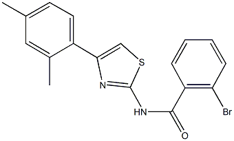 2-bromo-N-[4-(2,4-dimethylphenyl)-1,3-thiazol-2-yl]benzamide Struktur