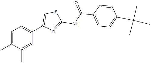 4-tert-butyl-N-[4-(3,4-dimethylphenyl)-1,3-thiazol-2-yl]benzamide Struktur