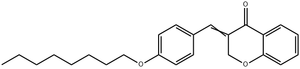 3-[4-(octyloxy)benzylidene]-2,3-dihydro-4H-chromen-4-one Struktur