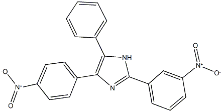 2-{3-nitrophenyl}-4-{4-nitrophenyl}-5-phenyl-1H-imidazole Struktur