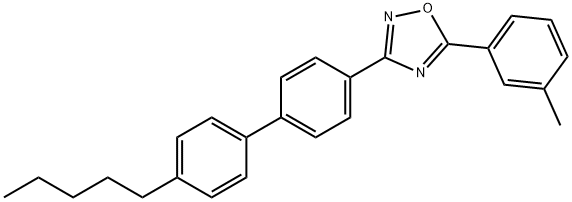 5-(3-methylphenyl)-3-(4'-pentyl[1,1'-biphenyl]-4-yl)-1,2,4-oxadiazole Struktur