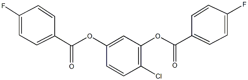 2-chloro-5-[(4-fluorobenzoyl)oxy]phenyl 4-fluorobenzoate Struktur