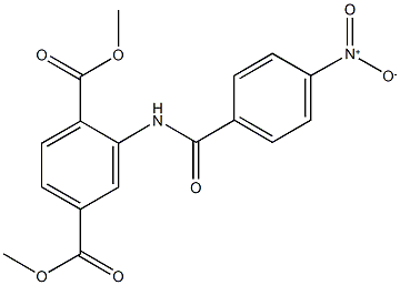 dimethyl 2-({4-nitrobenzoyl}amino)terephthalate Struktur