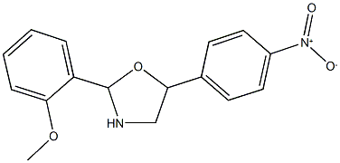 5-{4-nitrophenyl}-2-(2-methoxyphenyl)-1,3-oxazolidine Struktur