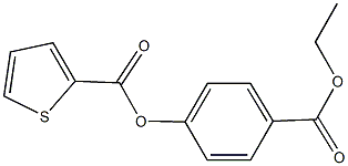 4-(ethoxycarbonyl)phenyl 2-thiophenecarboxylate Struktur