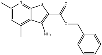 benzyl 3-amino-4,6-dimethylthieno[2,3-b]pyridine-2-carboxylate Struktur