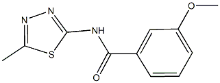 3-methoxy-N-(5-methyl-1,3,4-thiadiazol-2-yl)benzamide Struktur