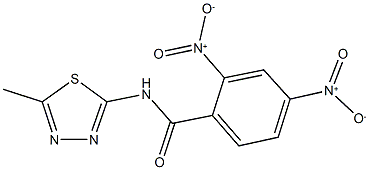 2,4-bisnitro-N-(5-methyl-1,3,4-thiadiazol-2-yl)benzamide Struktur