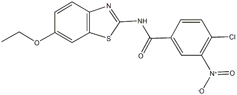 4-chloro-N-(6-ethoxy-1,3-benzothiazol-2-yl)-3-nitrobenzamide Struktur