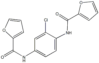 N-[2-chloro-4-(2-furoylamino)phenyl]-2-furamide Struktur