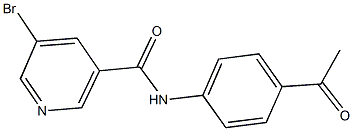 N-(4-acetylphenyl)-5-bromonicotinamide Struktur