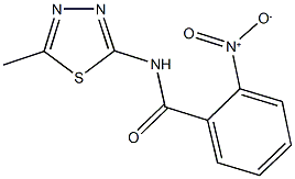 2-nitro-N-(5-methyl-1,3,4-thiadiazol-2-yl)benzamide Struktur