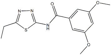 N-(5-ethyl-1,3,4-thiadiazol-2-yl)-3,5-dimethoxybenzamide Struktur