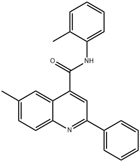 6-methyl-N-(2-methylphenyl)-2-phenyl-4-quinolinecarboxamide Struktur