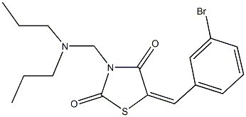 5-(3-bromobenzylidene)-3-[(dipropylamino)methyl]-1,3-thiazolidine-2,4-dione Struktur