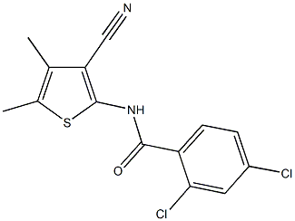 2,4-dichloro-N-(3-cyano-4,5-dimethylthien-2-yl)benzamide Struktur