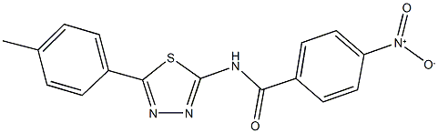 4-nitro-N-[5-(4-methylphenyl)-1,3,4-thiadiazol-2-yl]benzamide Struktur