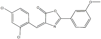 4-(2,4-dichlorobenzylidene)-2-(3-methoxyphenyl)-1,3-oxazol-5(4H)-one Struktur