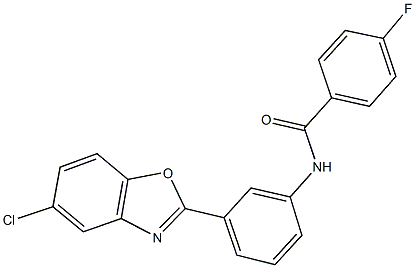 N-[3-(5-chloro-1,3-benzoxazol-2-yl)phenyl]-4-fluorobenzamide Struktur