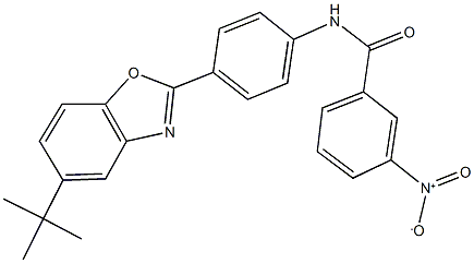 N-[4-(5-tert-butyl-1,3-benzoxazol-2-yl)phenyl]-3-nitrobenzamide Struktur