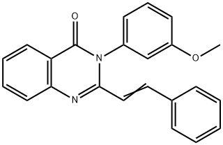 3-(3-methoxyphenyl)-2-(2-phenylvinyl)-4(3H)-quinazolinone Struktur