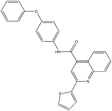 N-(4-phenoxyphenyl)-2-(2-thienyl)-4-quinolinecarboxamide Struktur