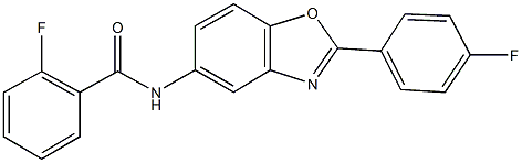 2-fluoro-N-[2-(4-fluorophenyl)-1,3-benzoxazol-5-yl]benzamide Struktur