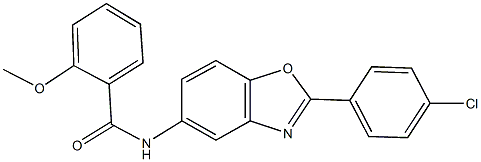 N-[2-(4-chlorophenyl)-1,3-benzoxazol-5-yl]-2-methoxybenzamide Struktur