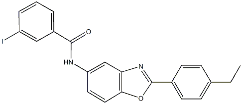 N-[2-(4-ethylphenyl)-1,3-benzoxazol-5-yl]-3-iodobenzamide Struktur