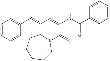 N-[1-(1-azepanylcarbonyl)-4-phenyl-1,3-butadienyl]benzamide Struktur