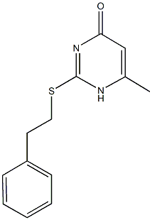 6-methyl-2-[(2-phenylethyl)sulfanyl]-4(1H)-pyrimidinone Struktur