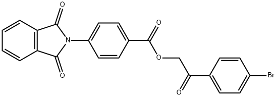 2-(4-bromophenyl)-2-oxoethyl 4-(1,3-dioxo-1,3-dihydro-2H-isoindol-2-yl)benzoate Struktur