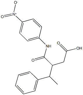 3-({4-nitroanilino}carbonyl)-4-phenylpentanoic acid Struktur