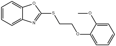 2-{[2-(2-methoxyphenoxy)ethyl]sulfanyl}-1,3-benzoxazole Struktur