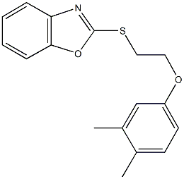 2-{[2-(3,4-dimethylphenoxy)ethyl]sulfanyl}-1,3-benzoxazole Struktur