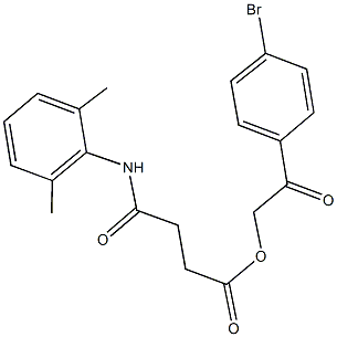 2-(4-bromophenyl)-2-oxoethyl 4-(2,6-dimethylanilino)-4-oxobutanoate Struktur