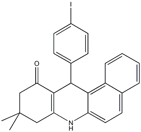 12-(4-iodophenyl)-9,9-dimethyl-8,9,10,12-tetrahydrobenzo[a]acridin-11(7H)-one Struktur