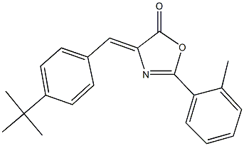 4-(4-tert-butylbenzylidene)-2-(2-methylphenyl)-1,3-oxazol-5(4H)-one Struktur