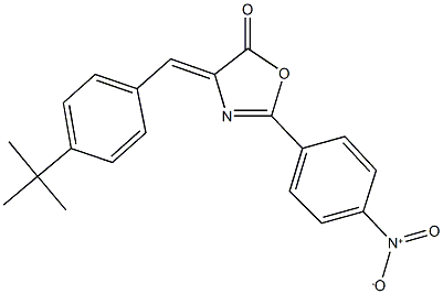 4-(4-tert-butylbenzylidene)-2-{4-nitrophenyl}-1,3-oxazol-5(4H)-one Struktur