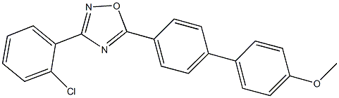 3-(2-chlorophenyl)-5-(4'-methoxy[1,1'-biphenyl]-4-yl)-1,2,4-oxadiazole Struktur