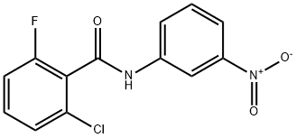 2-chloro-6-fluoro-N-{3-nitrophenyl}benzamide Struktur