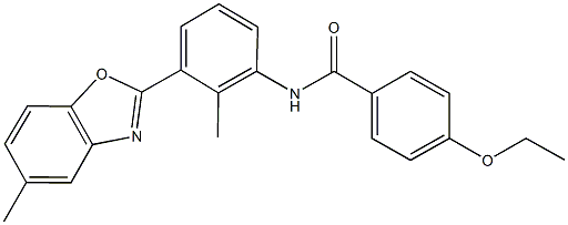 4-ethoxy-N-[2-methyl-3-(5-methyl-1,3-benzoxazol-2-yl)phenyl]benzamide Struktur