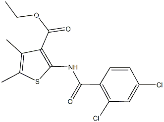 ethyl 2-[(2,4-dichlorobenzoyl)amino]-4,5-dimethyl-3-thiophenecarboxylate Struktur