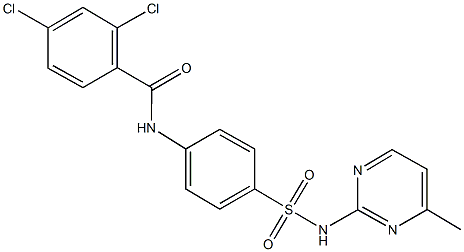 2,4-dichloro-N-(4-{[(4-methyl-2-pyrimidinyl)amino]sulfonyl}phenyl)benzamide Struktur