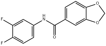 N-(3,4-difluorophenyl)-1,3-benzodioxole-5-carboxamide Struktur