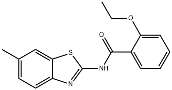 2-ethoxy-N-(6-methyl-1,3-benzothiazol-2-yl)benzamide Struktur