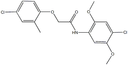 N-(4-chloro-2,5-dimethoxyphenyl)-2-(4-chloro-2-methylphenoxy)acetamide Struktur