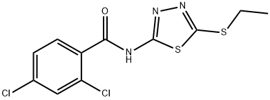 2,4-dichloro-N-[5-(ethylsulfanyl)-1,3,4-thiadiazol-2-yl]benzamide Struktur