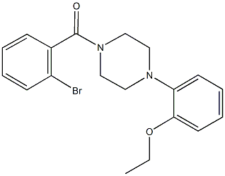 2-[4-(2-bromobenzoyl)-1-piperazinyl]phenyl ethyl ether Struktur